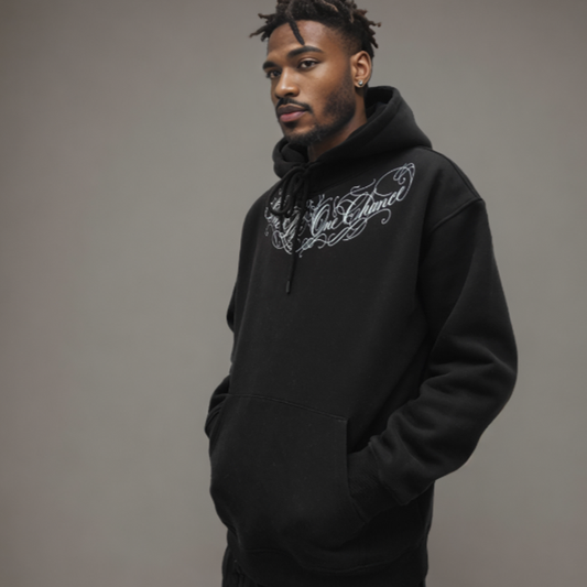 TATTOOED FLORAL HOODIE I-0114