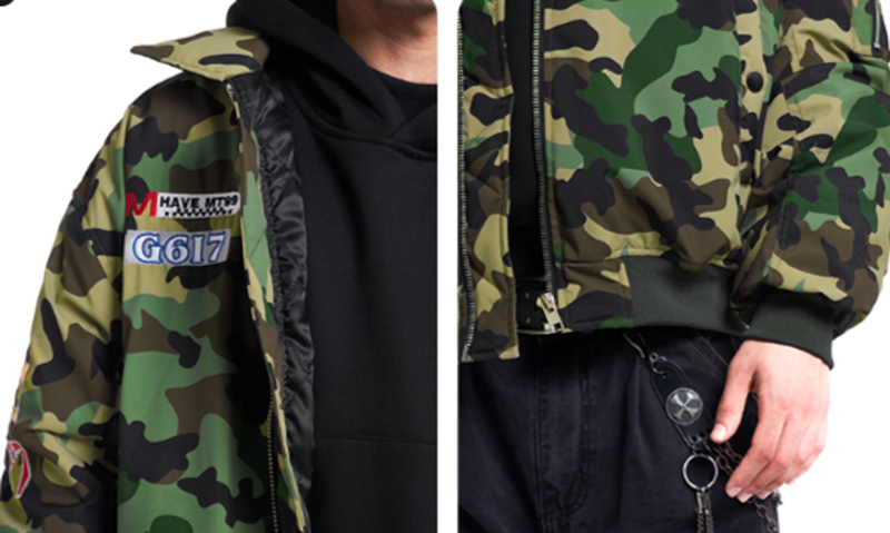 CAMOUFLAGE WATERPROOF COACH JACKET I-0182