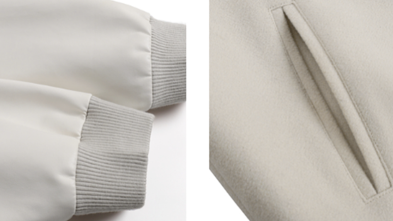 RETRO SPLICED BASEBALL JACKET I-0087