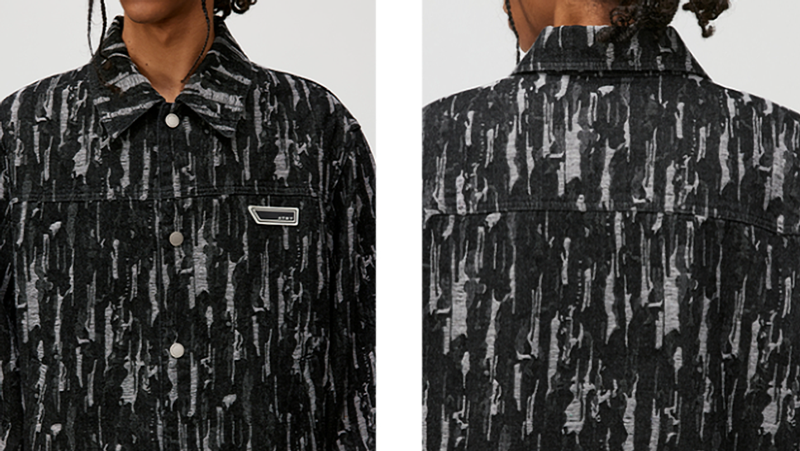 URBAN JACQUARD DENIM JACKET I-0083