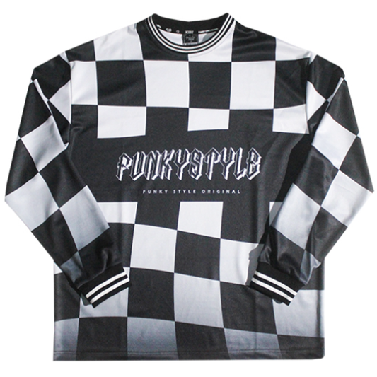 PLAID HIP-HOP LONG SLEEVE TEE I-0118