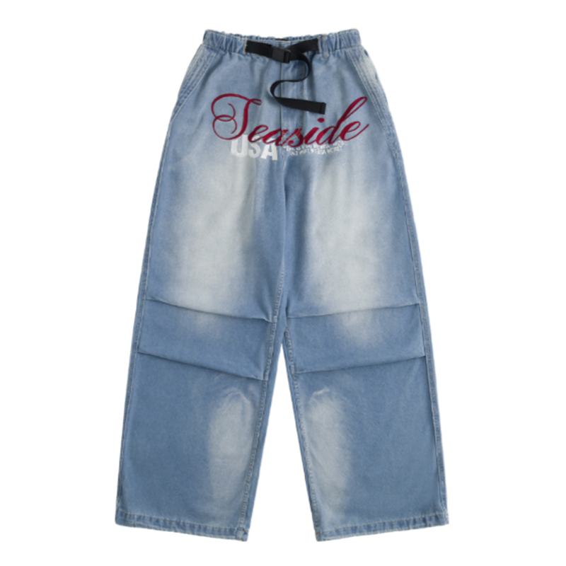 EMBROIDERED WIDE LEG DANCE PANTS I-0143