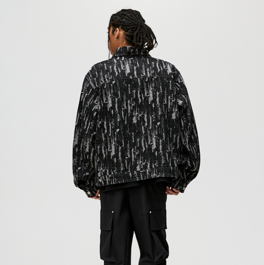 URBAN JACQUARD DENIM JACKET I-0083