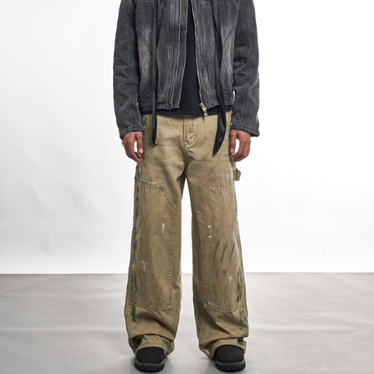 VINTAGE SCRATCHED JEANS I-0041