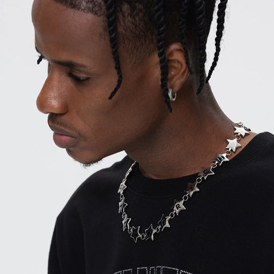 TITANIUM STEEL LETTER NECKLACE I-0059