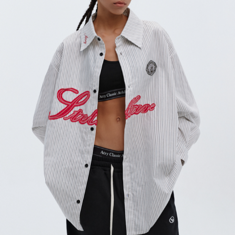 STRIPE LONG SLEEVE SHIRT I-0094