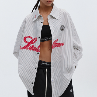 STRIPE LONG SLEEVE SHIRT I-0094