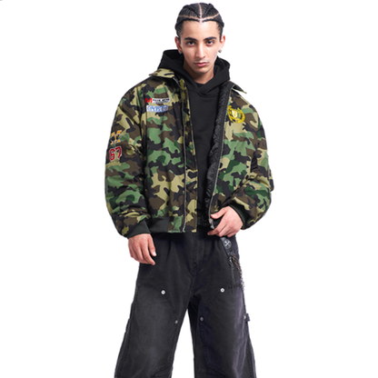 CAMOUFLAGE WATERPROOF COACH JACKET I-0182