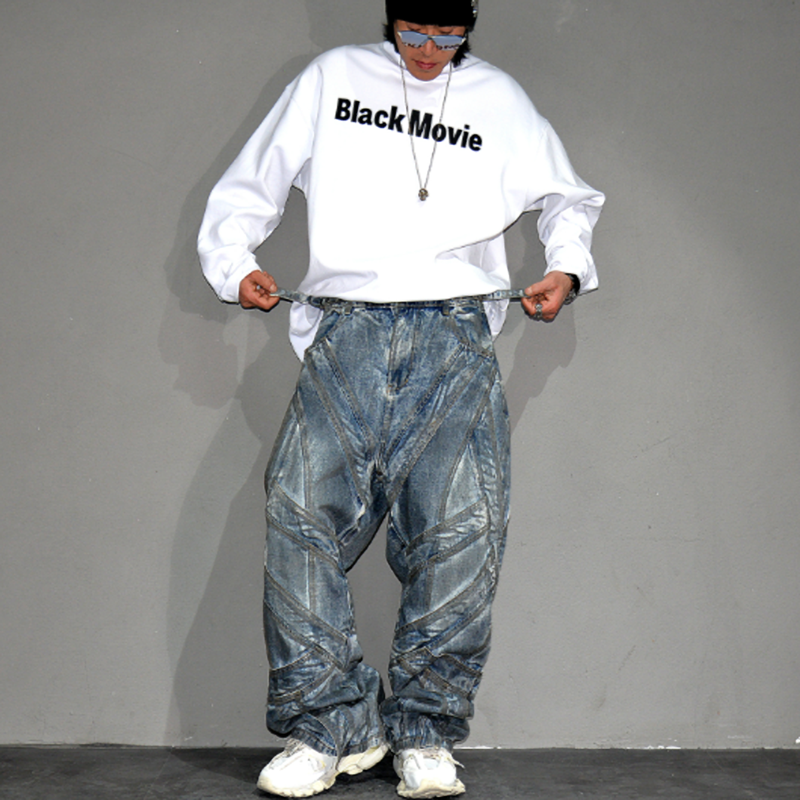 VINTAGE GANGSTER WIDE-LEG PANTS I-0150