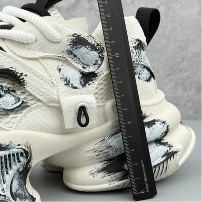 GRAFFITI THICK-SOLE SNEAKERS I-0234