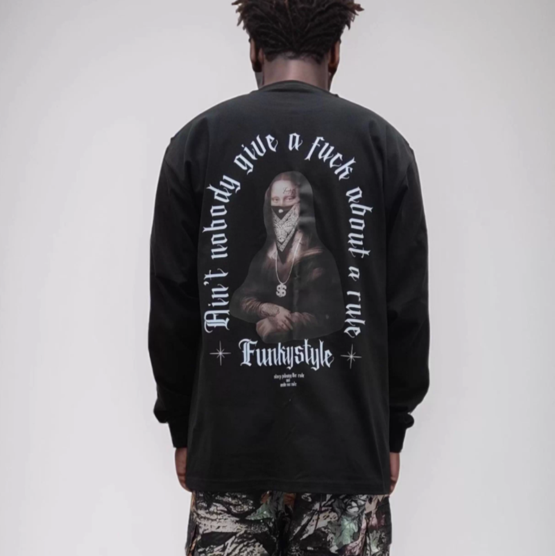 RETRO BBOY OVERSIZED LONG SLEEVE TEE I-0123