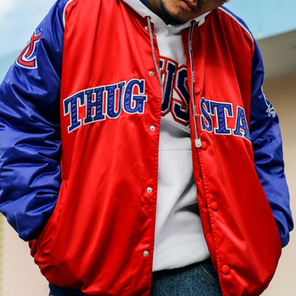 EMBROIDERED WINDPROOF BASEBALL JACKET I-0127