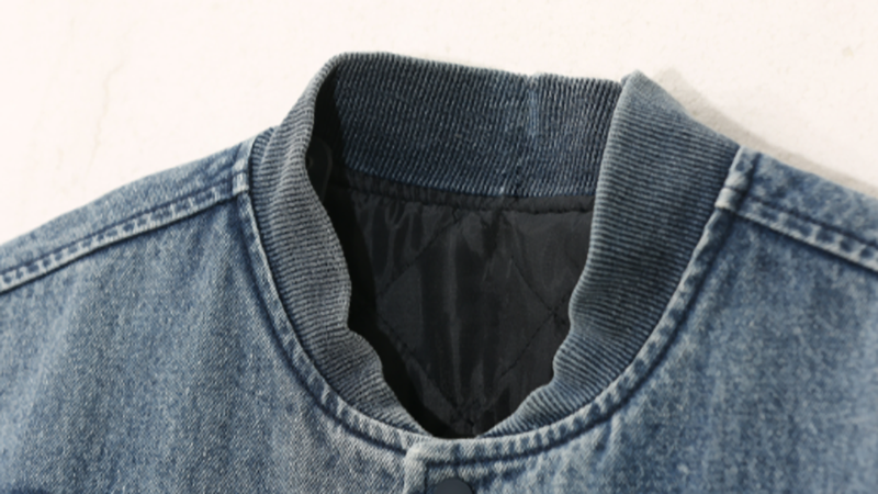 VINTAGE DENIM BASEBALL JACKET I-0009