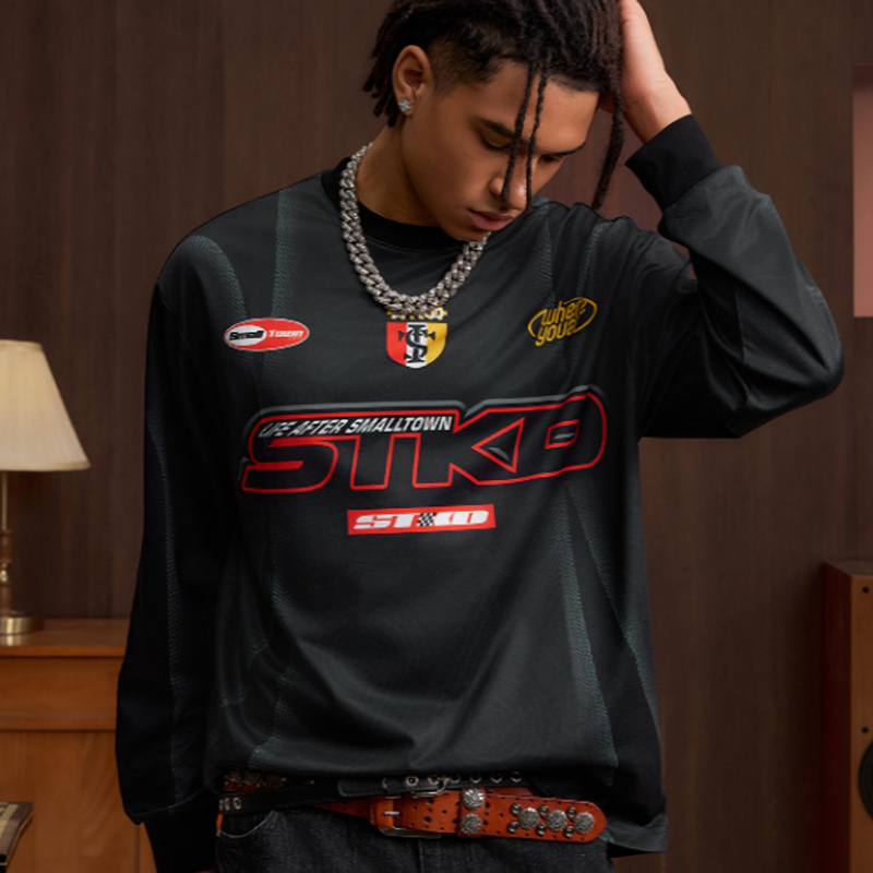 VINTAGE BIKER LONG SLEEVE TEE I-0052