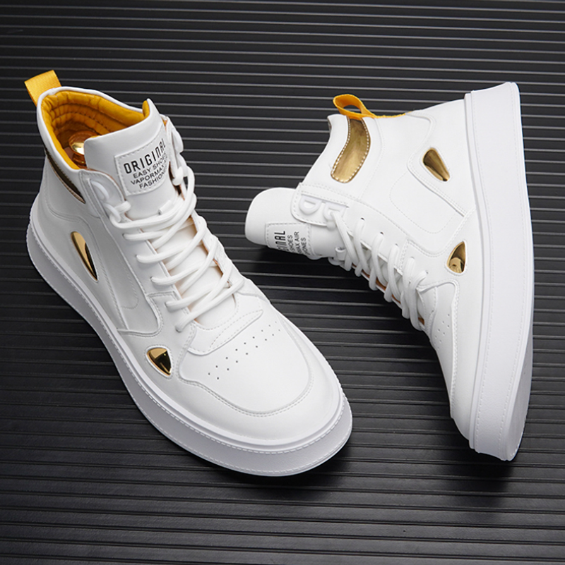 Two-tone lace-up sneakers I-0190