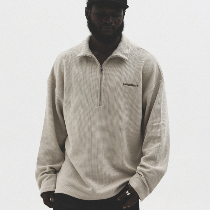 LOOSE HALF-ZIP SWEAT SHIRTI-0010