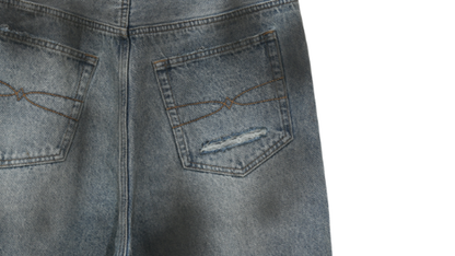DISTRESSED LOOSE JEANS I-0014