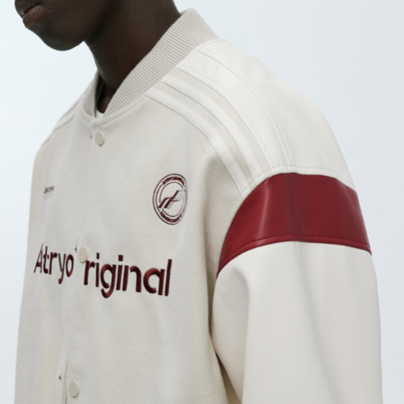 RETRO SPLICED BASEBALL JACKET I-0087