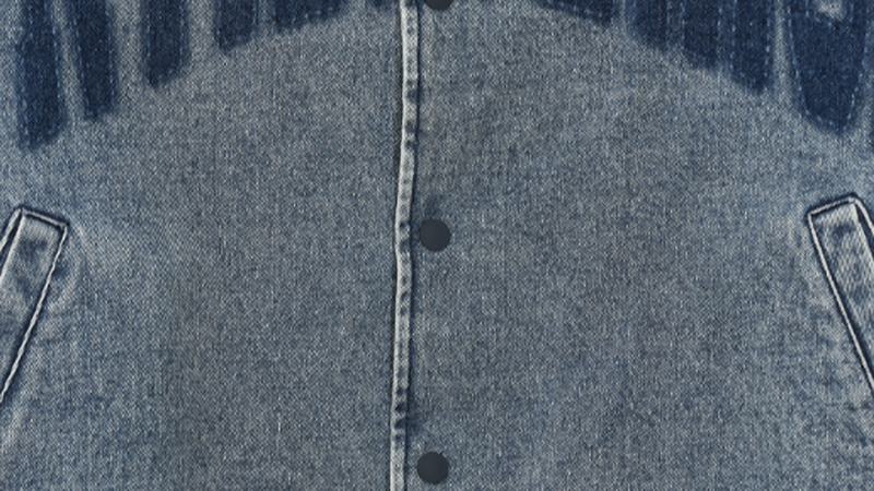 VINTAGE DENIM BASEBALL JACKET I-0009