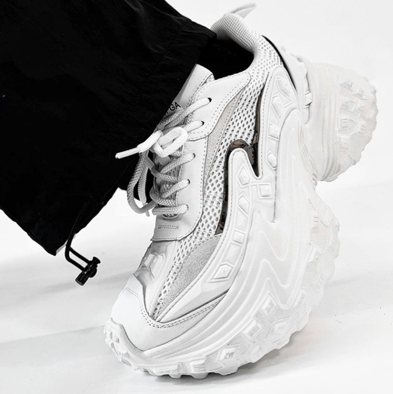 BLACK KNIGHTS THICK SOLE SNEAKERS I-0203