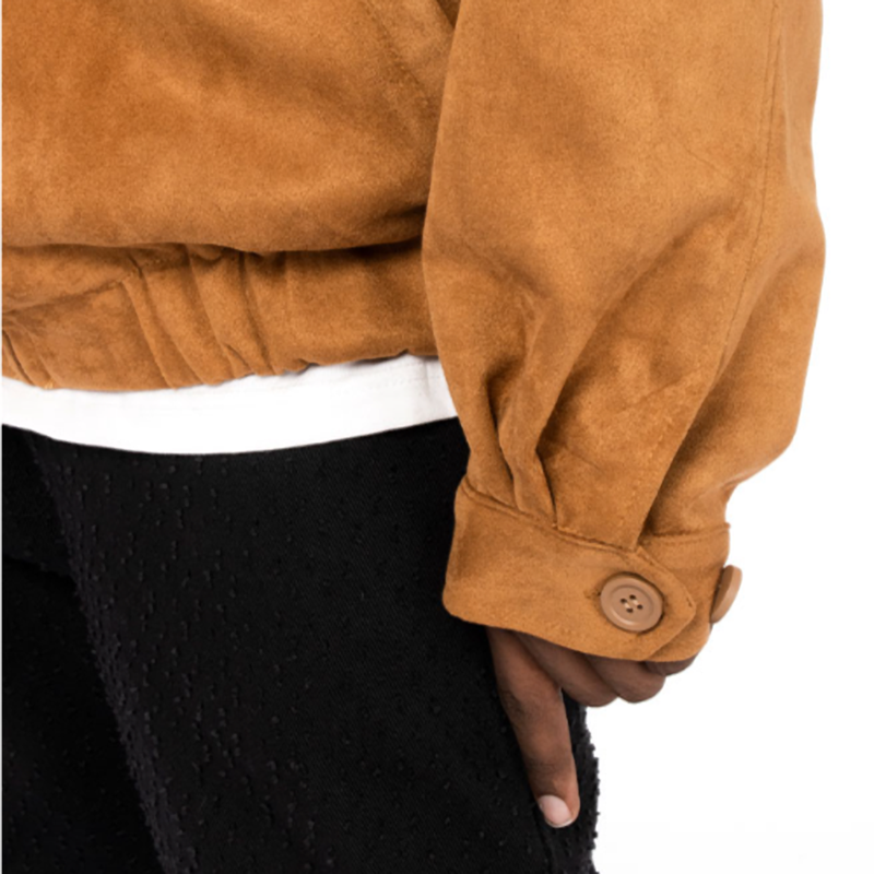 RETRO SUEDE BOMBER JACKET I-0023