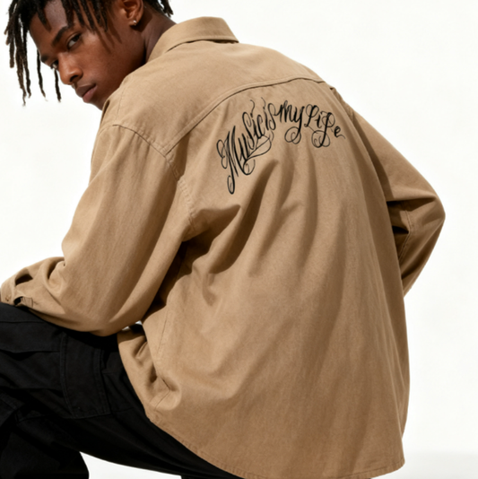 VINTAGE CHICANO TATTOO WORK SHIRT I-0170