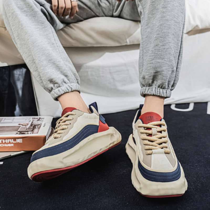 AUTUMN LEATHER DAD SNEAKERS I-0212