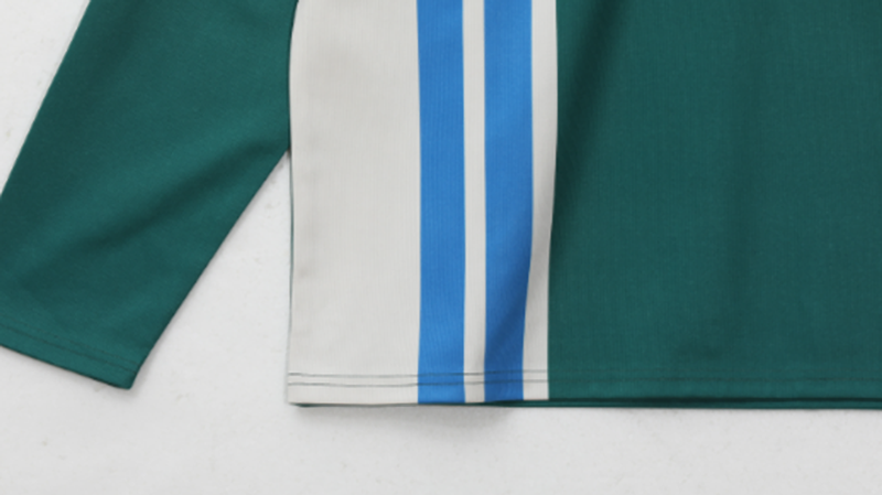 COLOR BLOCK LONG SLEEVE POLO I-0005