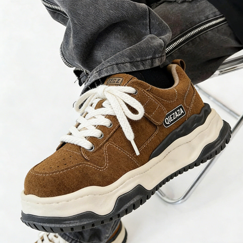 RETRO THICK SOLE CASUAL SHOES I-0241
