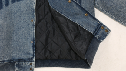 VINTAGE DENIM BASEBALL JACKET I-0009