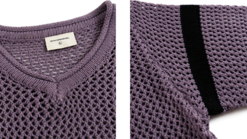 VINTAGE V-NECK KNIT SHIRT I-0069