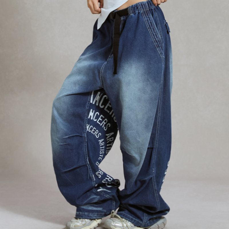 EMBROIDERED WIDE LEG DANCE PANTS I-0144