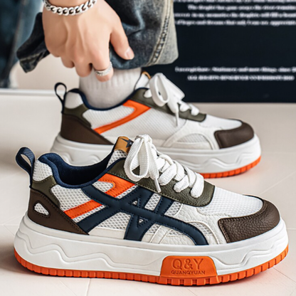 COLOR BLOCK MESH CASUAL SNEAKERS I-0246