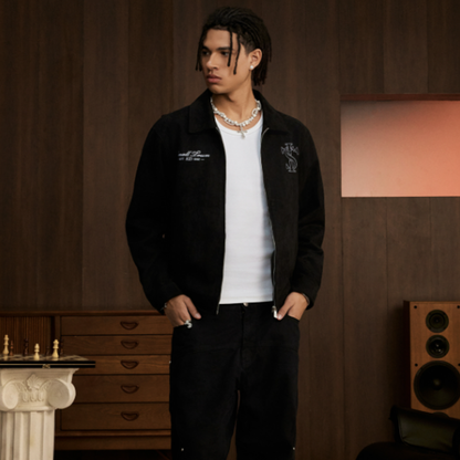 FAUX SUEDE PATCHWORK JACKET I-0051