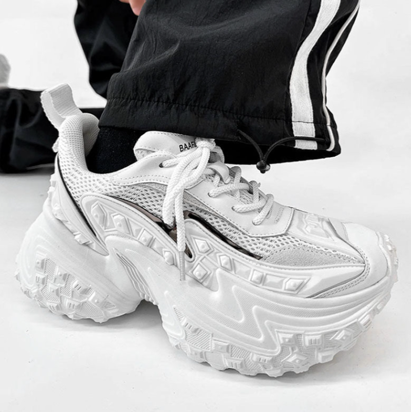 BLACK KNIGHTS THICK SOLE SNEAKERS I-0203