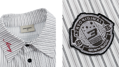 STRIPE LONG SLEEVE SHIRT I-0094