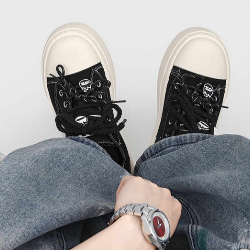 DENIM PLATFORM SNEAKERS I-0247