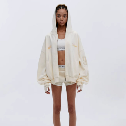 RETRO EMBROIDERED HOODED JACKET I-0066