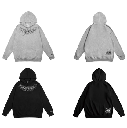 TATTOOED FLORAL HOODIE I-0114