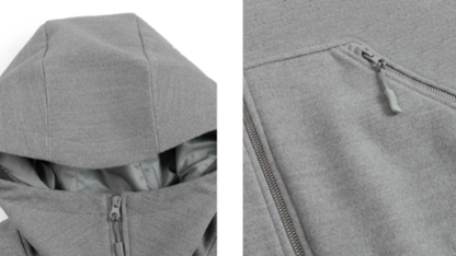 HEAVYWEIGHT TWEED HOODIE JACKET I-0077