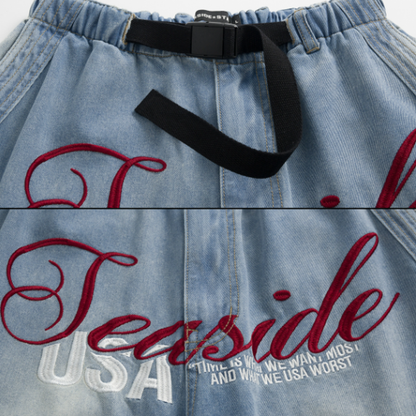 EMBROIDERED WIDE LEG DANCE PANTS I-0143