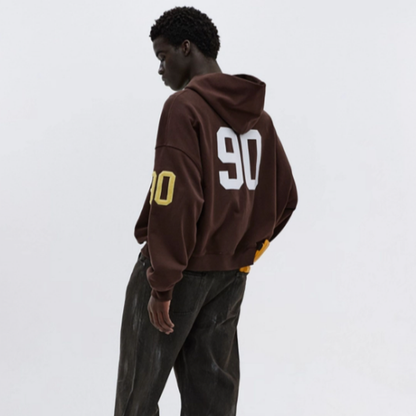 RETRO EMBROIDERED HOODED JACKET I-0066