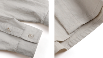 PEPLUM LONG SLEEVE SHIRT I-0093