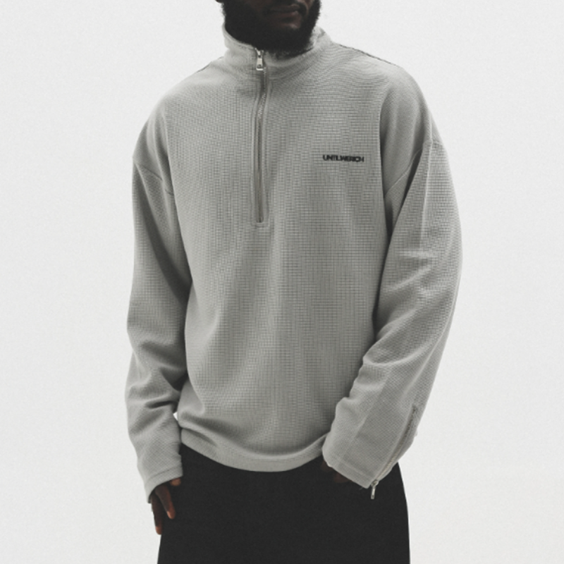 LOOSE HALF-ZIP SWEAT SHIRTI-0010