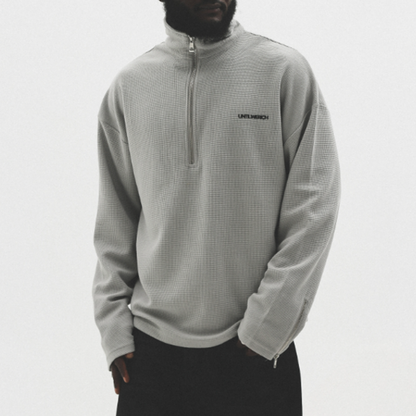 LOOSE HALF-ZIP SWEAT SHIRTI-0010