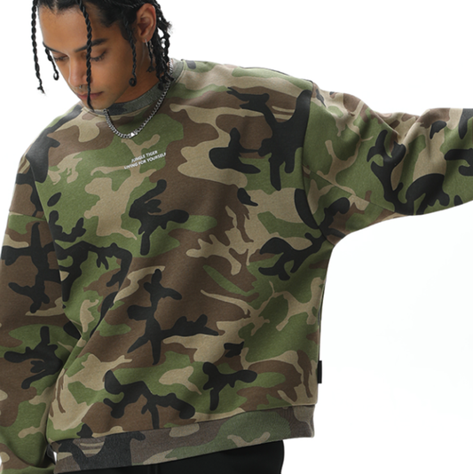 THICK CAMOUFLAGE SWEATSHIRT I-0061