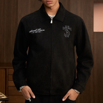 FAUX SUEDE PATCHWORK JACKET I-0051