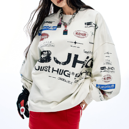 CASUAL OVERSIZED SWEATSHIRT I-0178