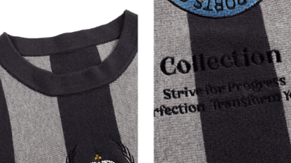 RETRO STRIPED PULLOVER TOP I-0095