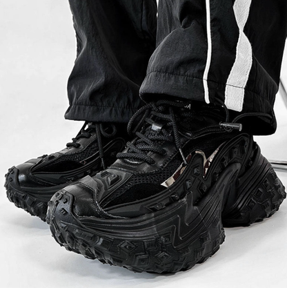 BLACK KNIGHTS THICK SOLE SNEAKERS I-0203